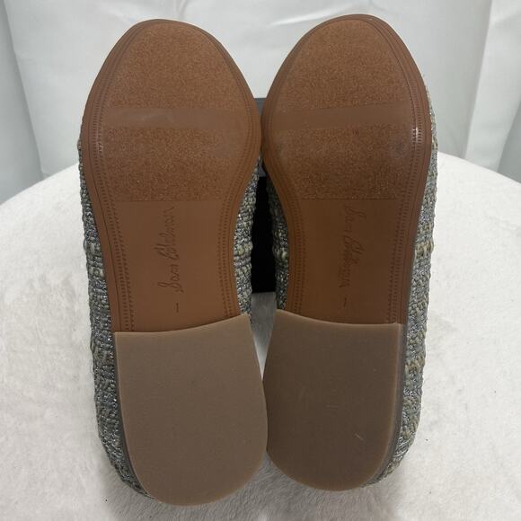 Sam Edelman Loraine Bit Blue Faux Tweed Comfort Loafers Shoe Size 1 Girl - Picture 11 of 12